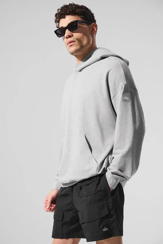 Sudadera con capucha Double Take - Gris jaspeado deportivo
