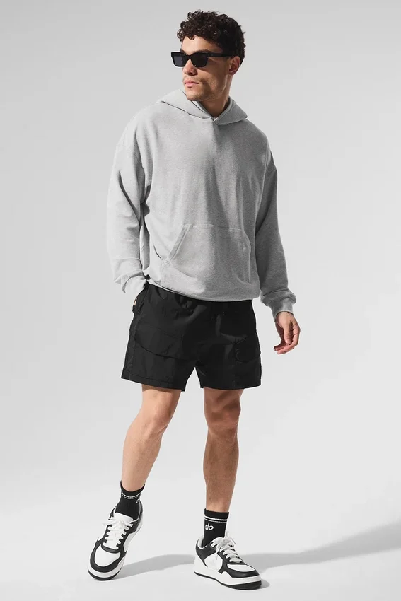 Sudadera con capucha Double Take - Gris jaspeado deportivo