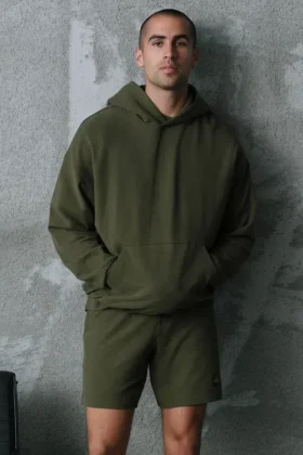 Sudadera con capucha Double Take - Verde oliva