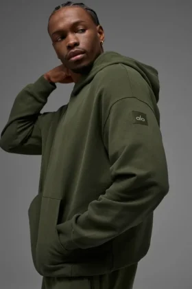 Sudadera con capucha Double Take – Verde oliva