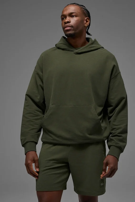 Sudadera con capucha Double Take - Verde oliva