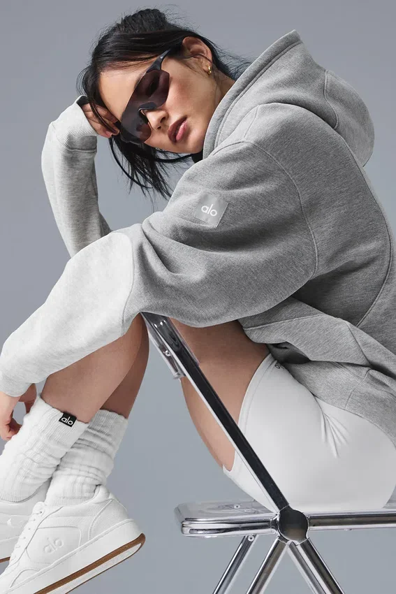 Sudadera con capucha Make Waves - Gris jaspeado atlético tonal