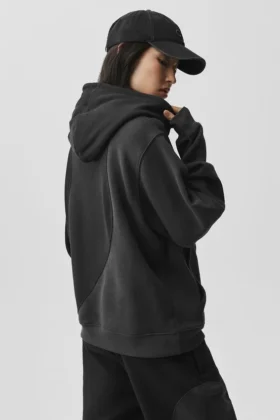 Sudadera con capucha Make Waves – Negro vintage tonal