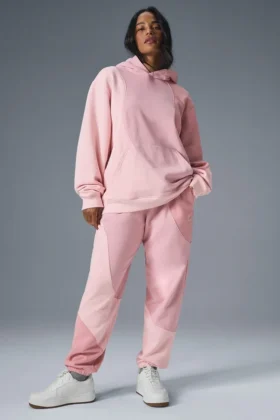 Sudadera con capucha Make Waves - Rosa atardecer tonal