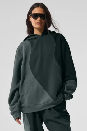 Sudadera con capucha Make Waves - Tonal verde carbón