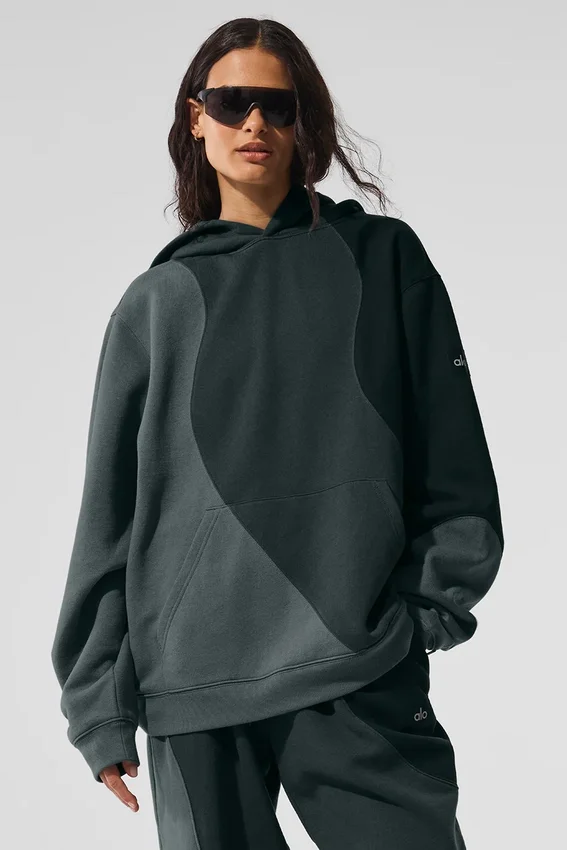 Sudadera con capucha Make Waves - Tonal verde carbón