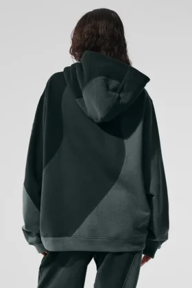 Sudadera con capucha Make Waves – Tonal verde carbón