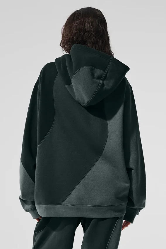Sudadera con capucha Make Waves - Tonal verde carbón