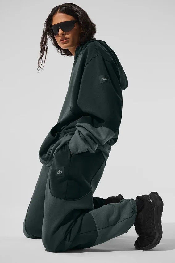 Sudadera con capucha Make Waves - Tonal verde carbón