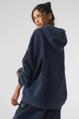 Sudadera con capucha Make Waves – Tonalidad azul marino