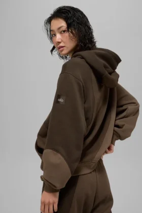 Sudadera con capucha Make Waves – Tonalidad espresso