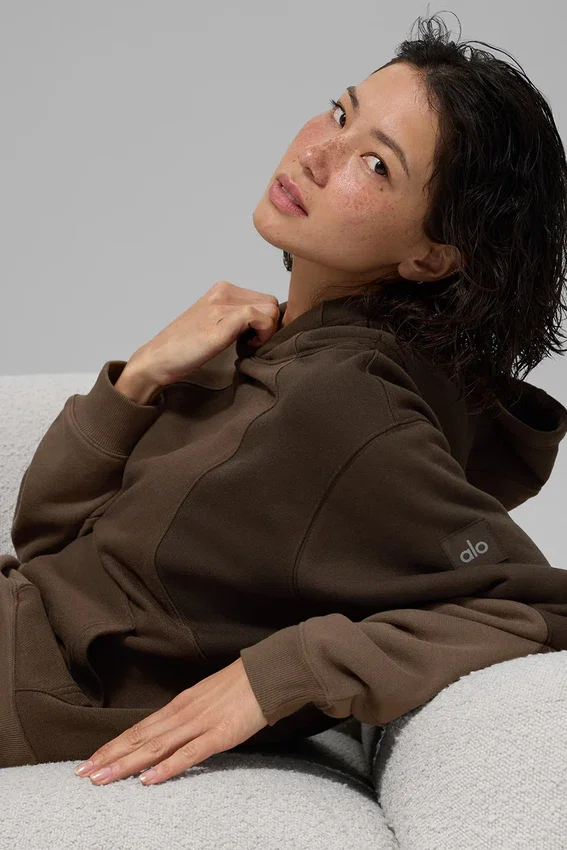 Sudadera con capucha Make Waves - Tonalidad espresso