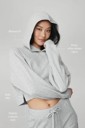 Sudadera con capucha Muse – Gris jaspeado deportivo