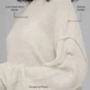 Sudadera con capucha New Class de lana y cachemira - Hueso jaspeado
