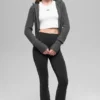 Sudadera con capucha Noble de lana y cachemira con ribetes y cremallera completa - Gris platino