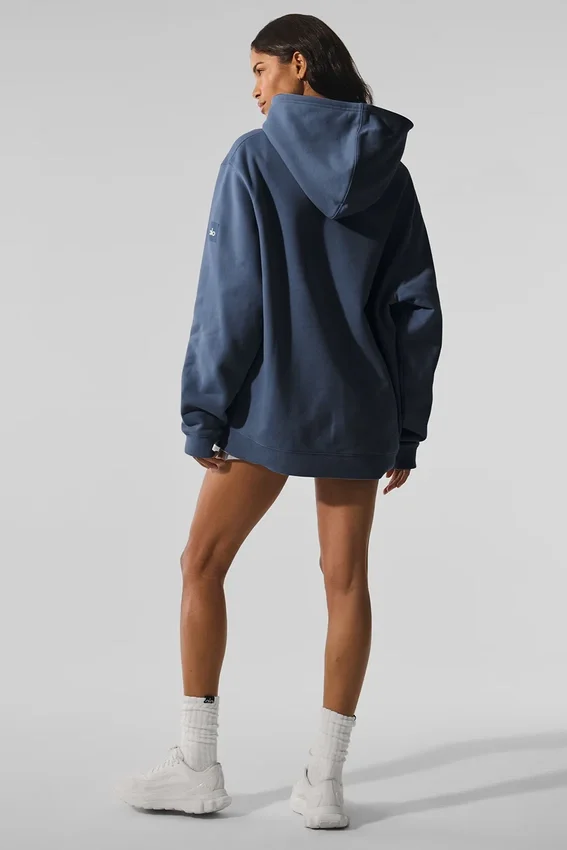 Sudadera con capucha Renown de peso pesado - Bluestone