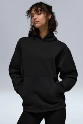 Sudadera con capucha Renown de tejido grueso - Negro