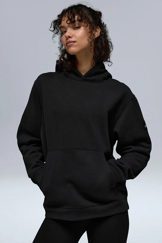 Sudadera con capucha Renown de tejido grueso - Negro
