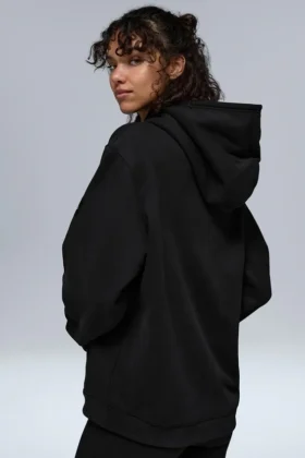 Sudadera con capucha Renown de tejido grueso – Negro