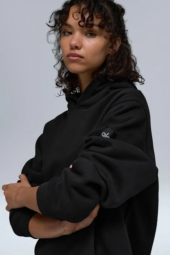 Sudadera con capucha Renown de tejido grueso - Negro