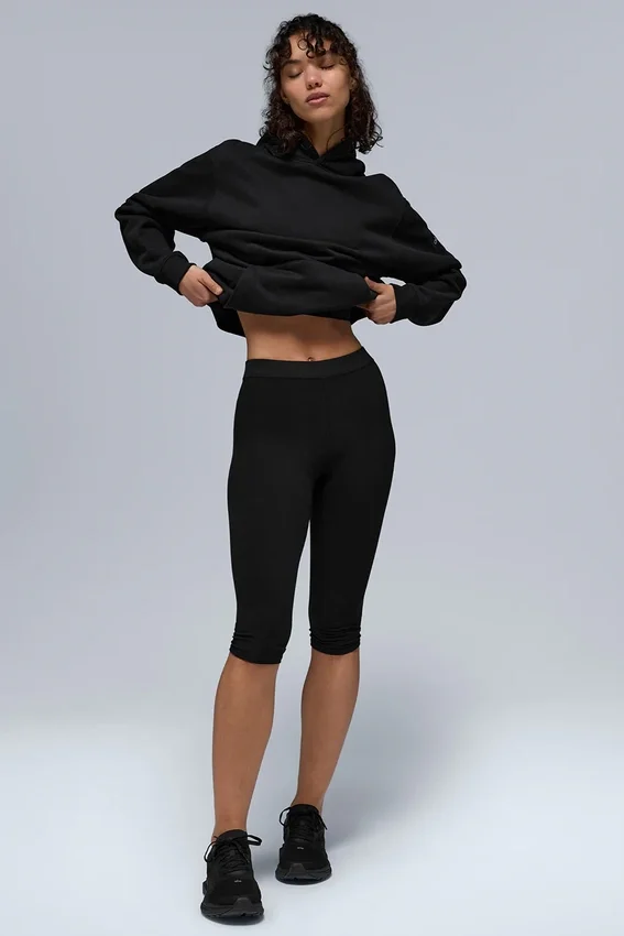 Sudadera con capucha Renown de tejido grueso - Negro