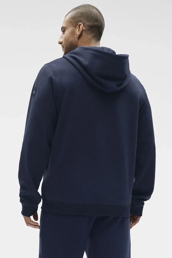 Sudadera con capucha Waffle Lounge - Azul marino
