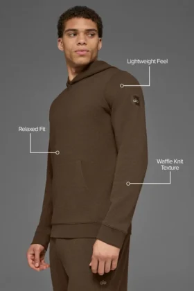 Sudadera con capucha Waffle Lounge – Espresso