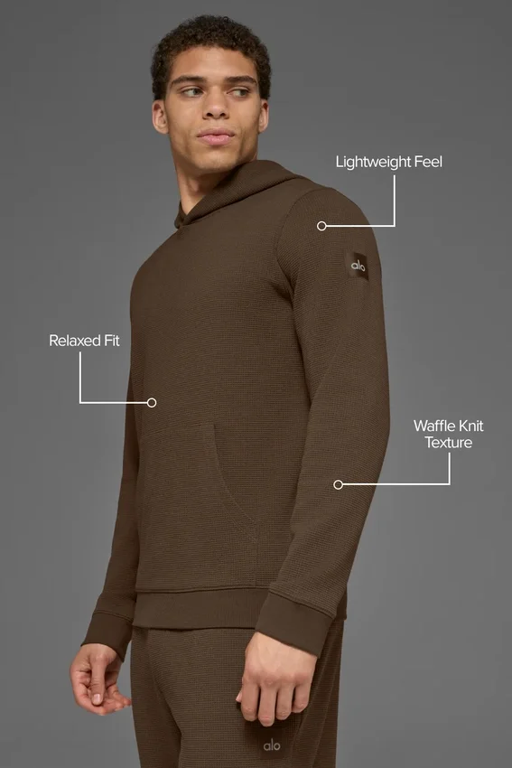 Sudadera con capucha Waffle Lounge - Espresso