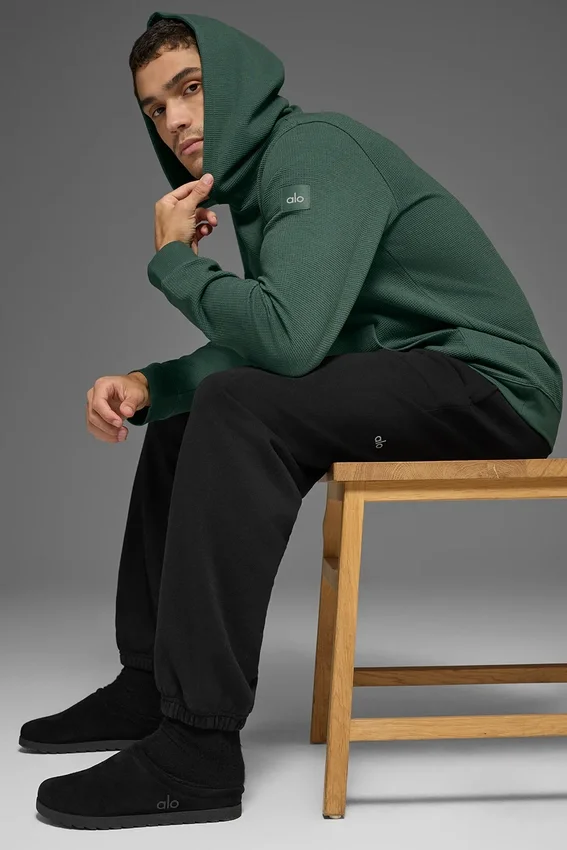 Sudadera con capucha Waffle Lounge - Verde trébol
