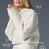 Sudadera con capucha Winter Bliss de punto trenzado - Marfil