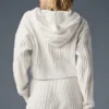 Sudadera con capucha Winter Bliss de punto trenzado - Marfil
