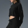 Sudadera con capucha Winter Bliss de punto trenzado - Negro