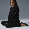 Sudadera con capucha Winter Bliss de punto trenzado - Negro