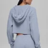 Sudadera con capucha Winter Bliss de punto trenzado - Winter Frost