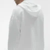 Sudadera con capucha y botones de Linen Days - Blanco