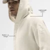 Sudadera con capucha y botones de Linen Days - Color hueso