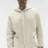 Sudadera con capucha y botones de Linen Days - Color hueso