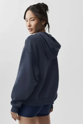 Sudadera con capucha y cremallera completa Accolade – Azul marino