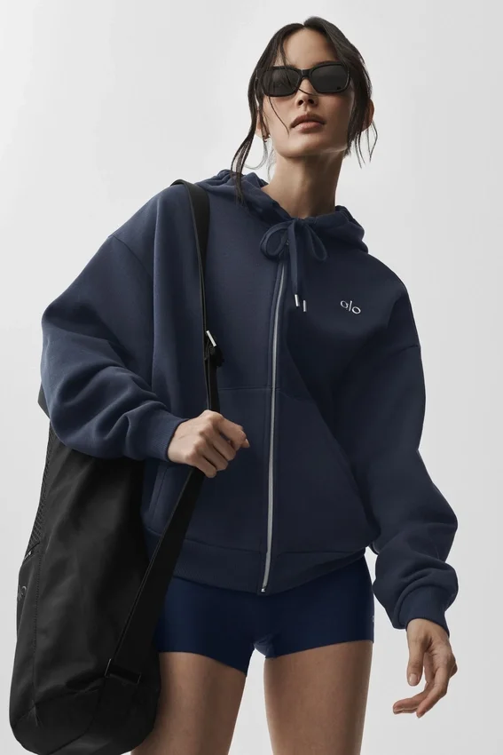 Sudadera con capucha y cremallera completa Accolade - Azul marino