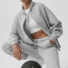 Sudadera con capucha y cremallera completa Accolade - Gris jaspeado deportivo