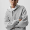 Sudadera con capucha y cremallera completa Accolade - Gris jaspeado deportivo