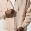 Sudadera con capucha y cremallera completa Accolade - Macadamia