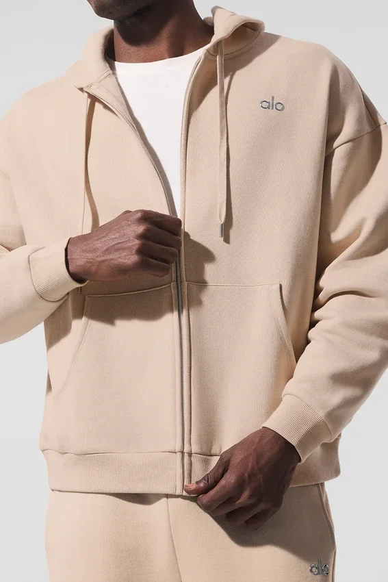 Sudadera con capucha y cremallera completa Accolade - Macadamia