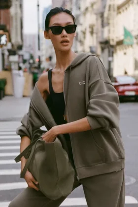 Sudadera con capucha y cremallera completa Accolade - Olive Tree