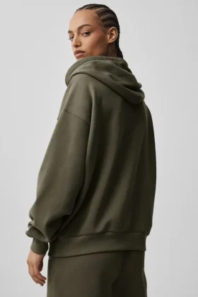 Sudadera con capucha y cremallera completa Accolade – Olive Tree