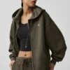 Sudadera con capucha y cremallera completa Accolade - Olive Tree
