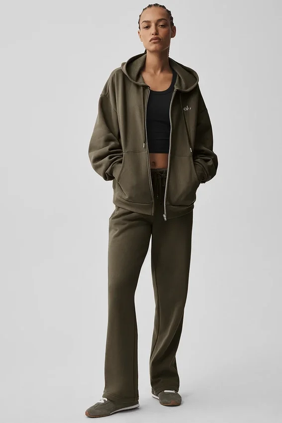 Sudadera con capucha y cremallera completa Accolade - Olive Tree