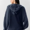 Sudadera con capucha y cremallera completa de lana y cachemira New Class - Azul marino
