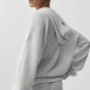 Sudadera con capucha y cremallera completa de lana y cachemira New Class - Blanco jaspeado