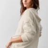 Sudadera con capucha y cremallera completa de lana y cachemira New Class - Gris avena jaspeado